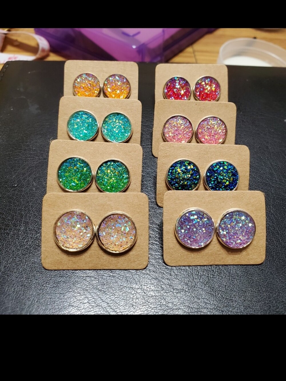 Women's Druzy Earrings - Picture 6 of 14